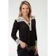 Roper Ladies Woven Georgette Jersey Tunic Top