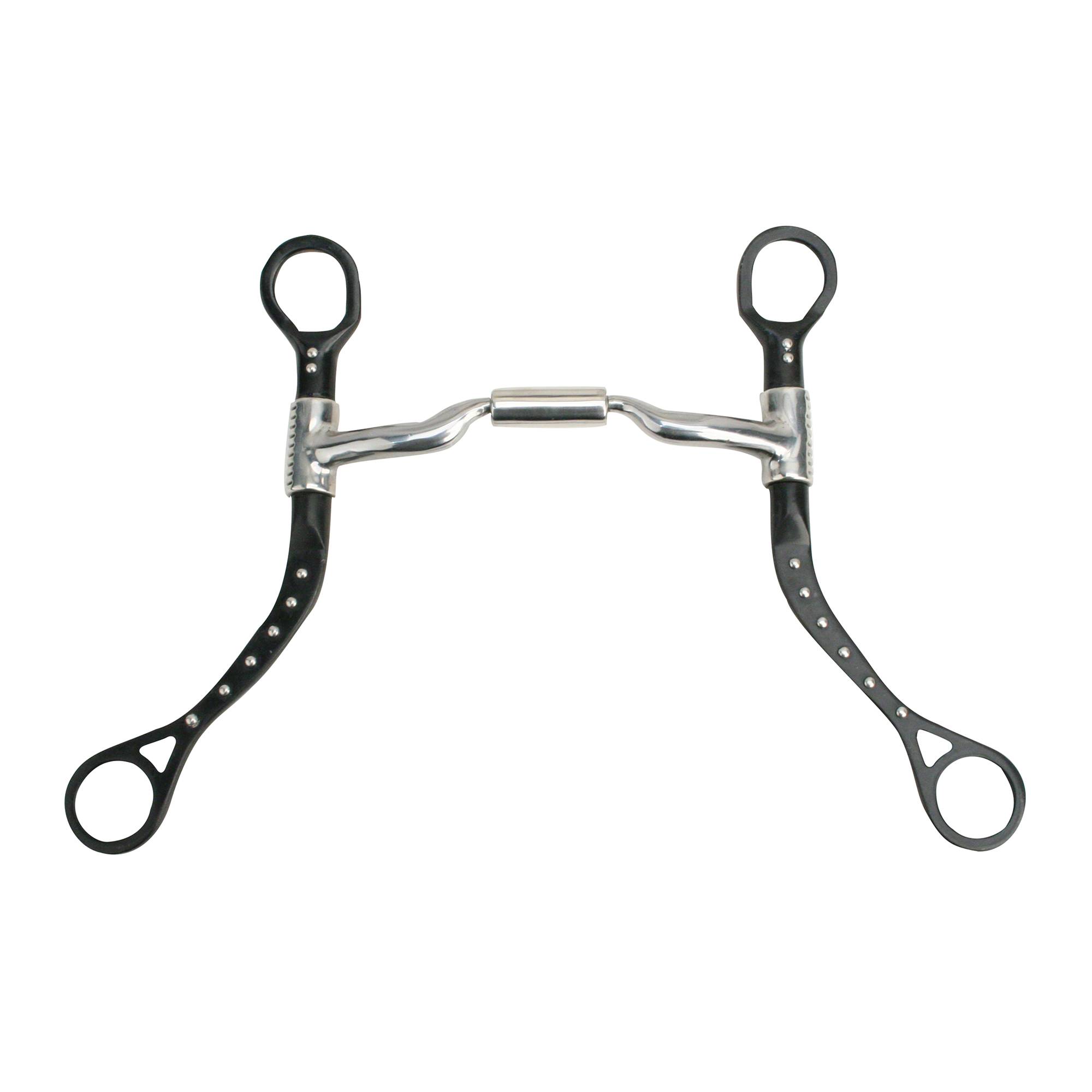 Myler Level 2 Mbb Black Flat Shank Sweet Iron Low Port Comfort Snaffle With Dots