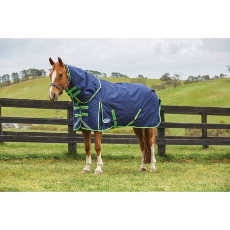 Weatherbeeta Comfitec Plus Dynamic Detach-A-Neck Medium Blanket - Navy/Lime