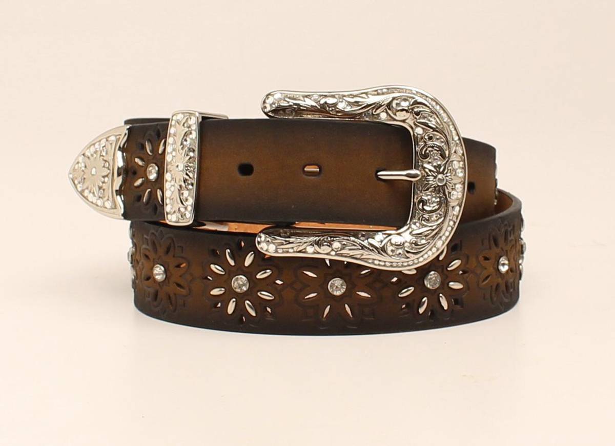 Ariat Ladies 1 1/2 Lace Rhinestone Starburst Western Belt