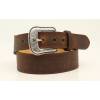 Ariat Mens 1 1/2 Tapered Pierced Stitch Edge Belt And Buckle