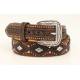 Ariat Mens 1 1/2 Tooled Diamond Concho And Crystal Belt