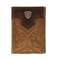 Ariat Mens Trifold Boot Stitch Design Logo Shield Tab Wallet