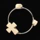 Blazin Roxx Wired Stone Cross Bangle Bracelet