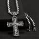 Twister Mens Scrolled Cross Necklace