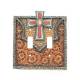 Western Moments Center Cross Double Switch Plate