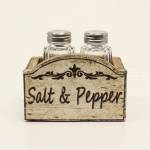 Western Moments Iv Wood Salt And Pepper Shaker Set