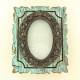Western Moments Metal Oval Distressed Wood Frame