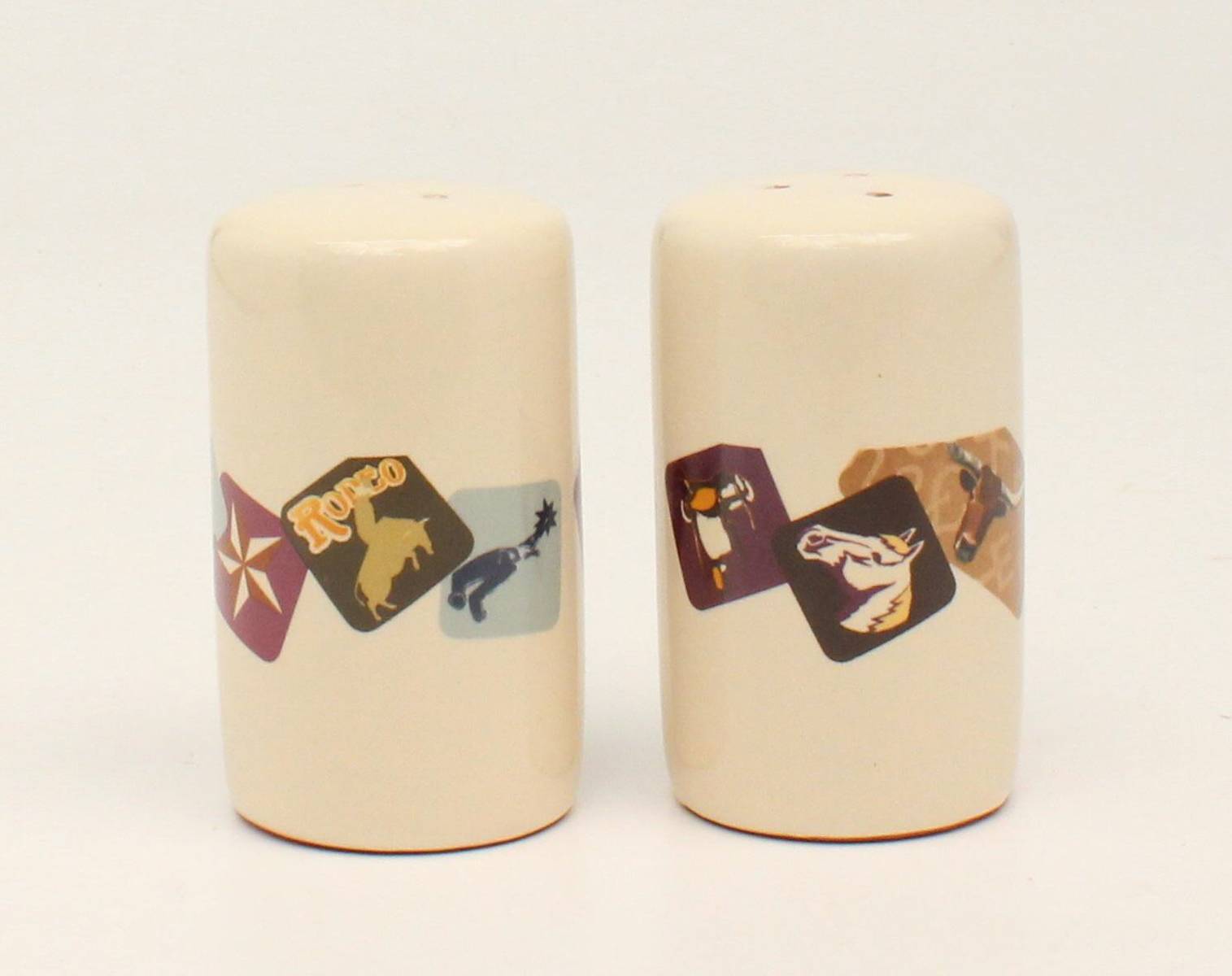 western salt and pepper shakers