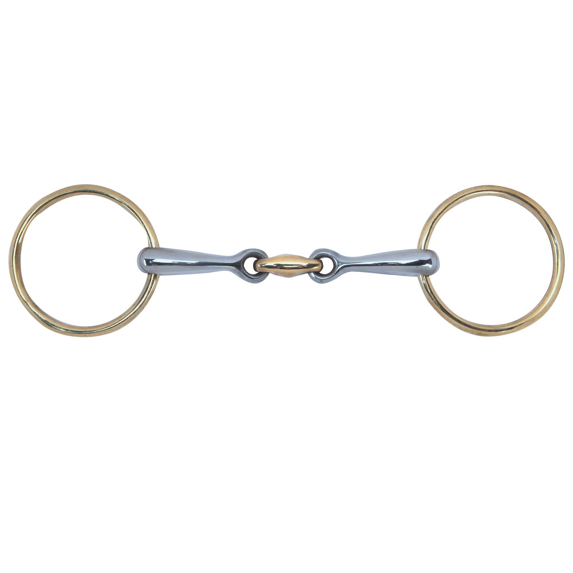 Toklat Brass Loose Ring 3-Piece Bean Snaffle Bit