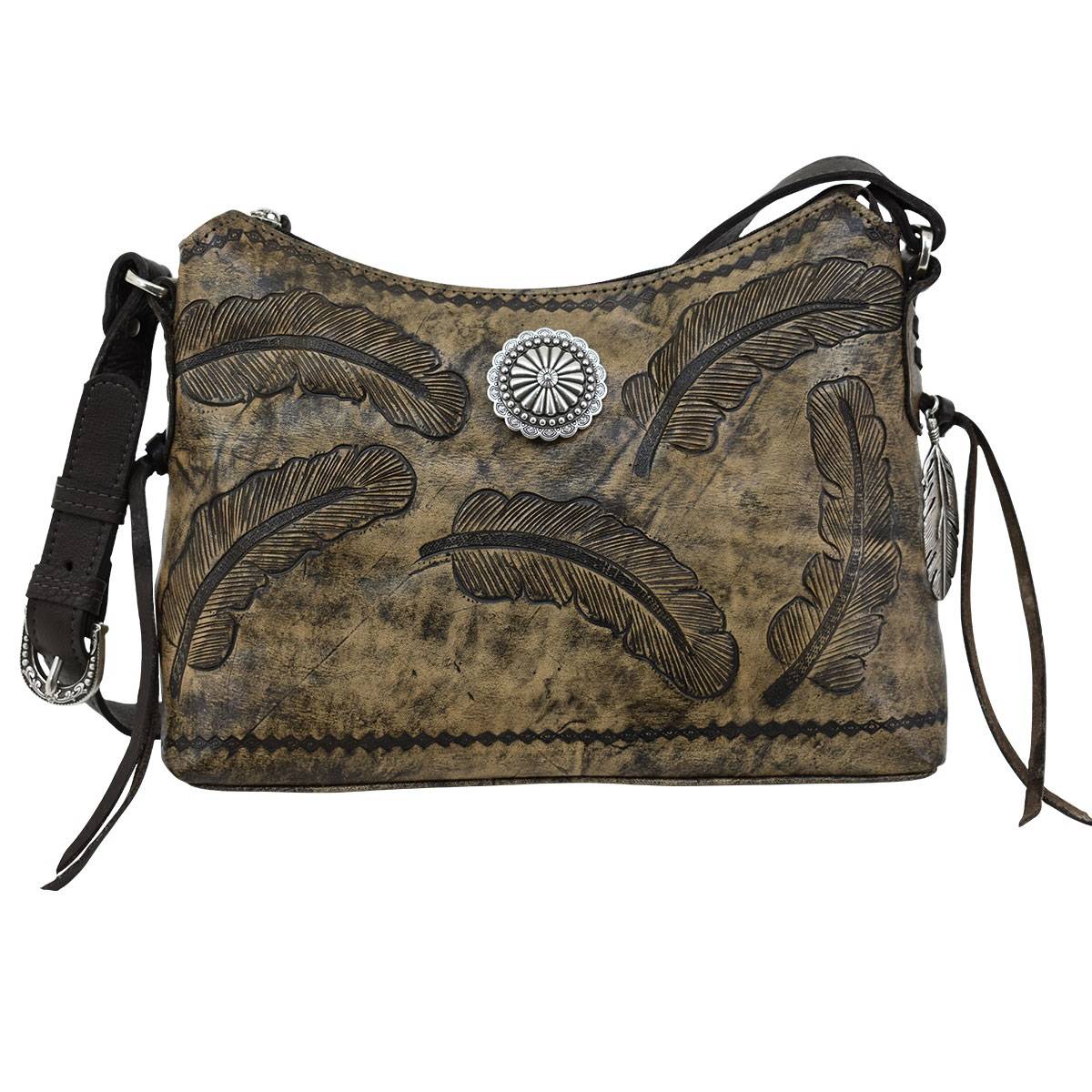 American West Sacred Bird Zip Top Shoulder Bag