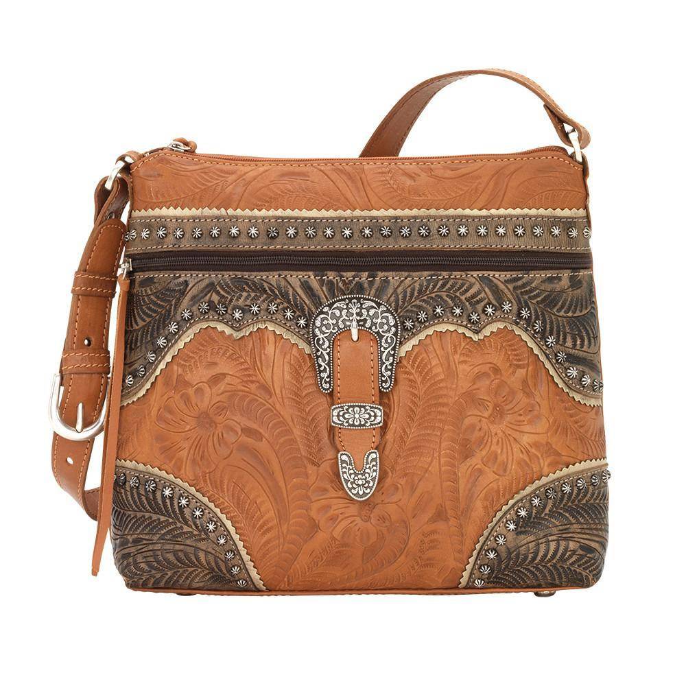 American West Saddle Ridge Zip Top Shoulder Bag