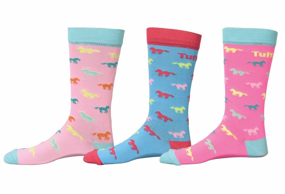 TuffRider Winter Neon 3 Pack of Boot Socks for sale online