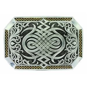 Montana Silversmiths Antiqued Two Tone Western Celtic Knot Buckle