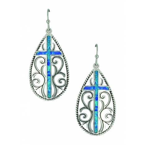 Montana Silver Filigree Water Lights Cross Earrings