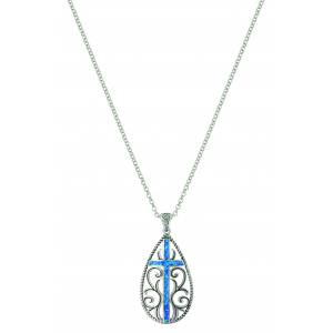 Montana Silver Filigree Water Lights Cross Necklace