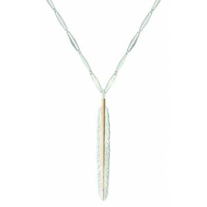 Montana Silver Pin Feather Rose Gold Vein Necklace