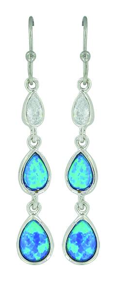 Montana Silver River of Lights Falling into Water Earrings