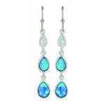 Montana Silver River of Lights Falling into Water Earrings