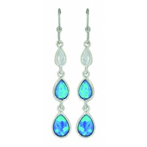 Montana Silver River of Lights Falling into Water Earrings
