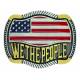Montana Silver We the People Flag Attitude Buckle