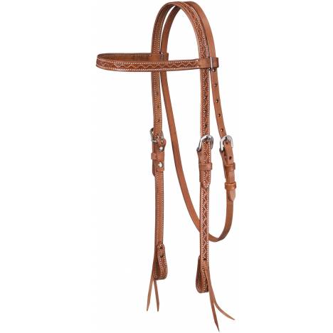 Tough-1 Zig Zag Tool Browband Headstall with Tie Ends