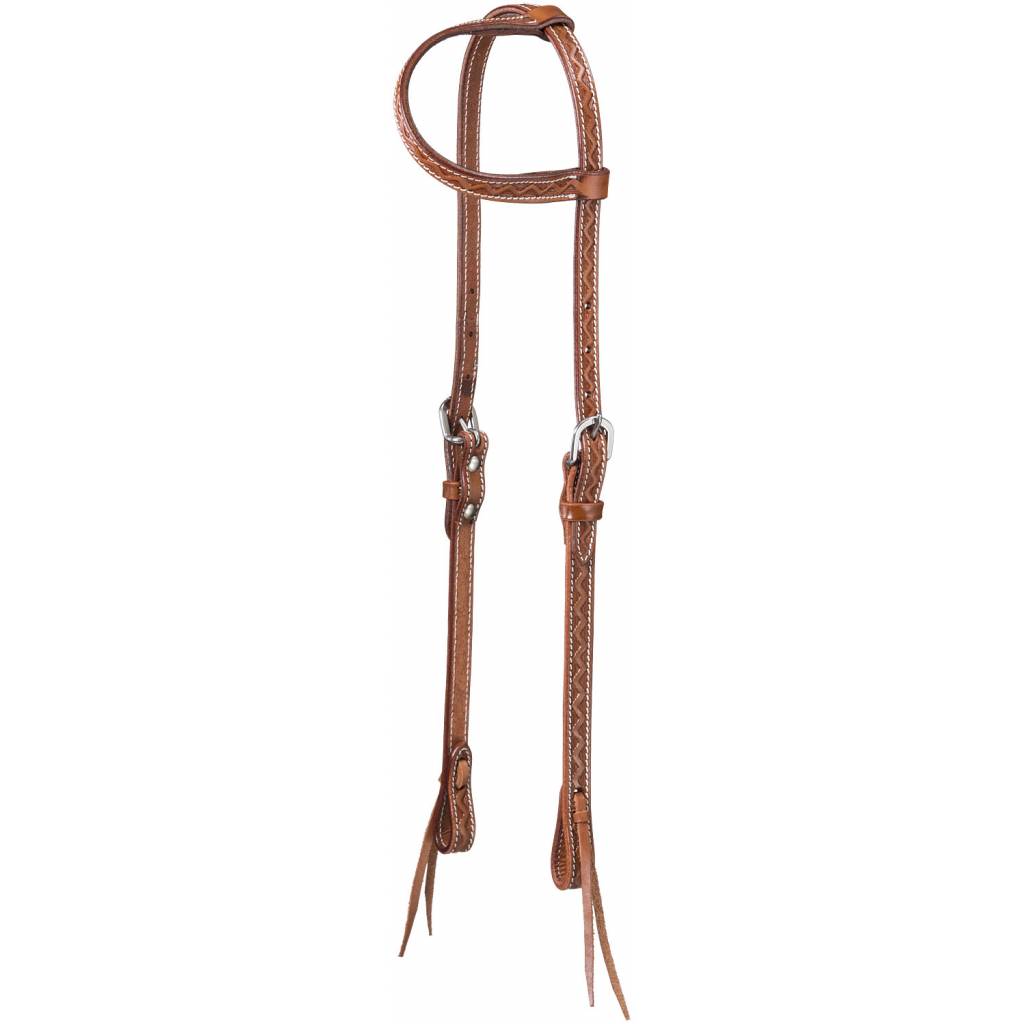 Tough-1 Zig Zag Tool One Ear Headstall with Tie Ends