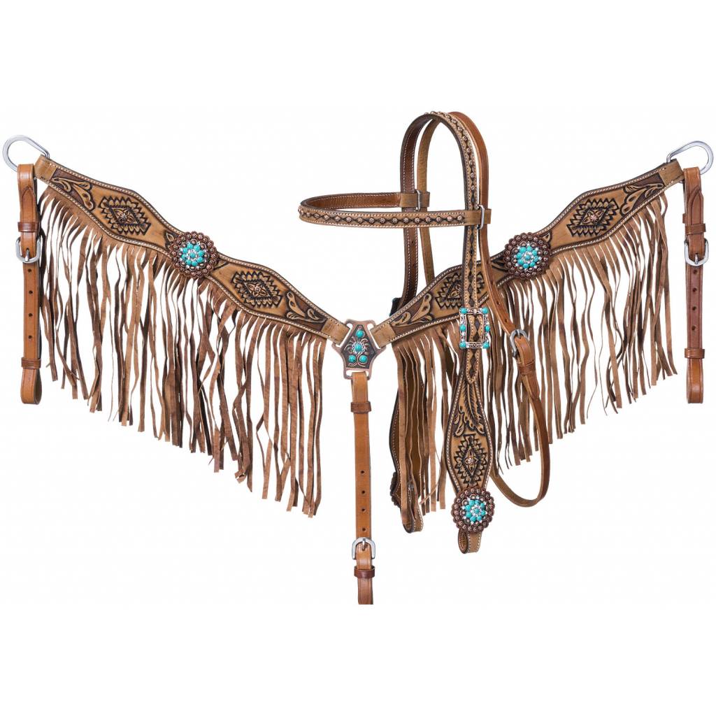 Tough-1 Selena Browband Headstall and Breastcollar Set