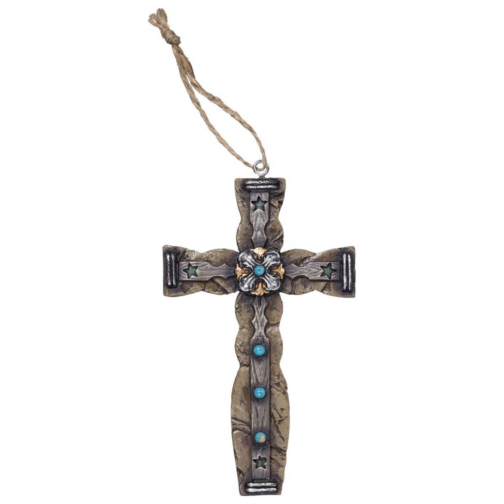 Gift Corral Cross Concho and Turquoise Ornament