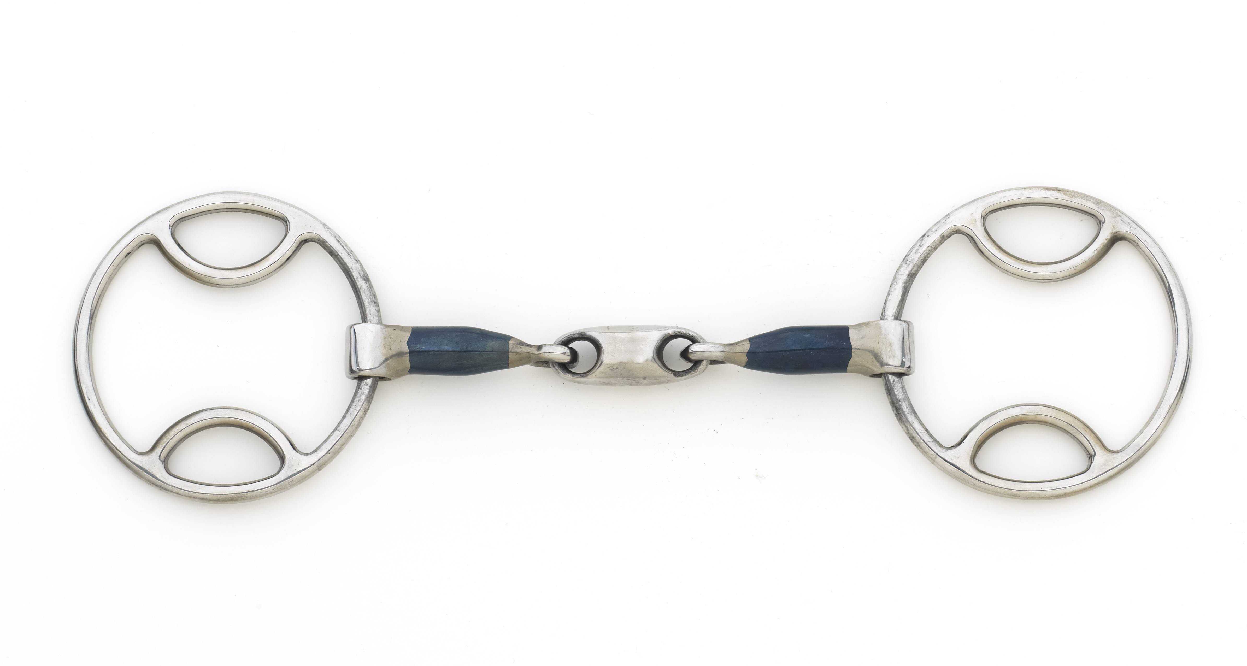 Centaur Blue Steel Oval Link Loop Ring Gag