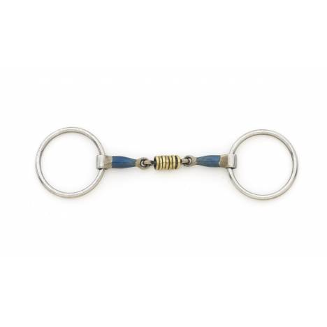 Centaur Blue Steel Double Jointed Loose Ring with Brass Rollers