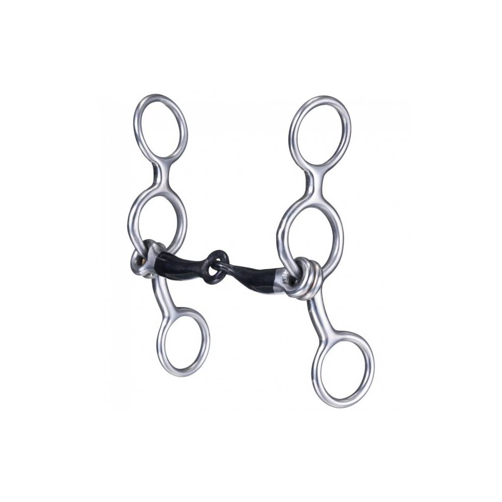 Tough-1 Miniature Stainless Steel Jr Cow Snaffle with Sweet Iron Mouth