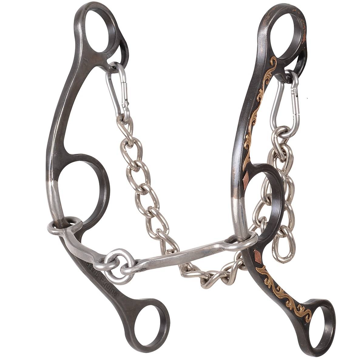 Classic Equine Diamond Long Shank O-Ring Square Snaffle