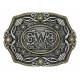 Montana Silversmiths Attitude Two Tone Girls with Guns Casings Scalloped Buckle