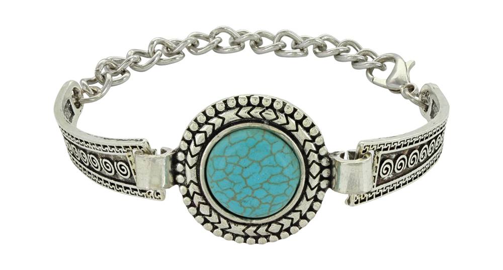 Montana Silversmiths Southwestern Turquoise Banded Bracelet