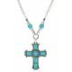 Montana Silversmiths Faith in Azure Cross Necklace Attitude Jewelry