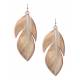Montana Silversmiths Wide Rose Gold Feather Earrings