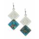 Montana Silversmiths Double Diamond Turquoise Earrings