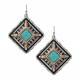 Montana Silversmiths Two Tone Aztec Concho Earrings