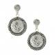 Montana Silversmiths Roped Round Drop Earrings