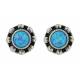 Montana Silversmiths Opal Button Flower Stud Earrings