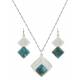 Montana Silversmiths Double Diamond Turquoise Jewelry Set