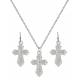 Montana Silversmiths Small Beaded Cross Jewelry Set