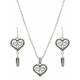 Montana Silversmiths Scrolled Heart and Feather Jewelry Set
