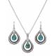 Montana Silversmiths Hitched Turquoise Teardrop Jewelry Set