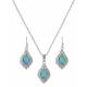 Montana Silversmiths Fancy Pointed Teardrop Opal Jewelry Set