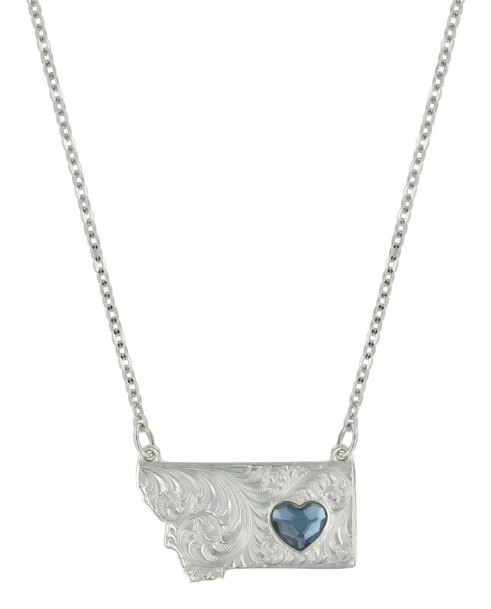 Montana Silversmiths Montana Blue Heart Stone Necklace