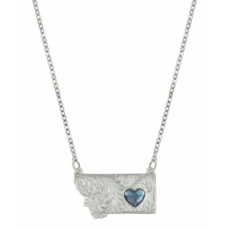 Montana Silversmiths Montana Blue Heart Stone Necklace