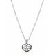 Montana Silversmiths Scrolled Heart and Feather Necklace