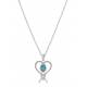 Montana Silversmiths Lassoed Opal Heart Necklace